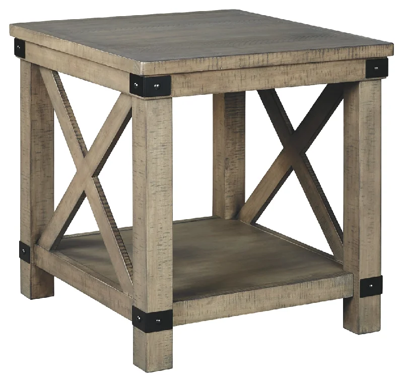 Aldwin T457-3 Gray Rectangular End Table