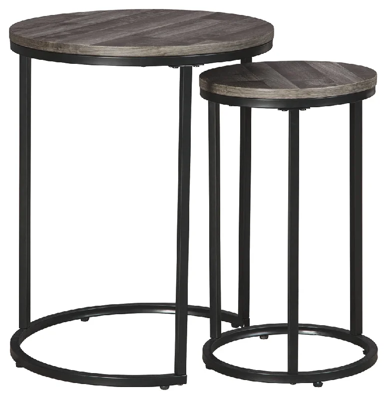 Briarsboro A4000231 BlackGray Accent Table Set 2CN