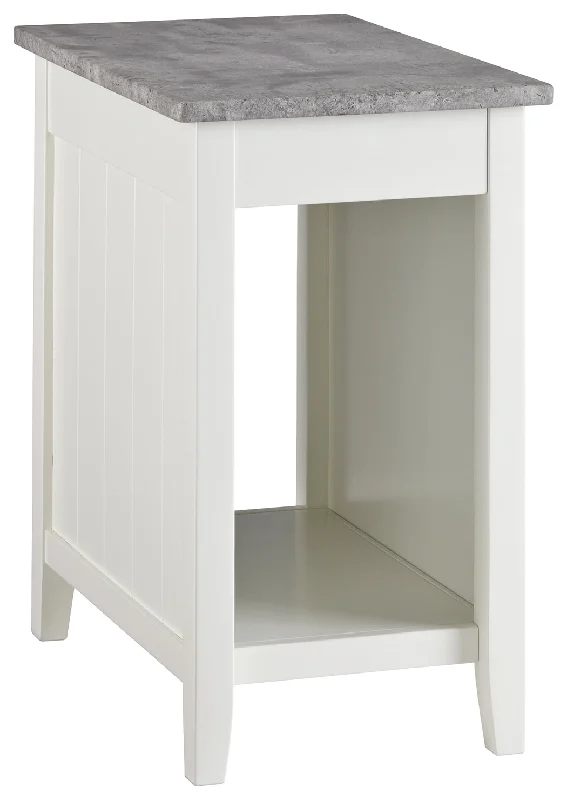 Diamenton T217-371 White Chair Side End Table