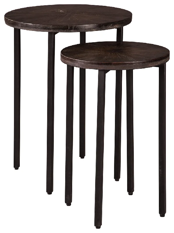 Esterdale A4000242 BrownBlack Accent Table Set 2CN