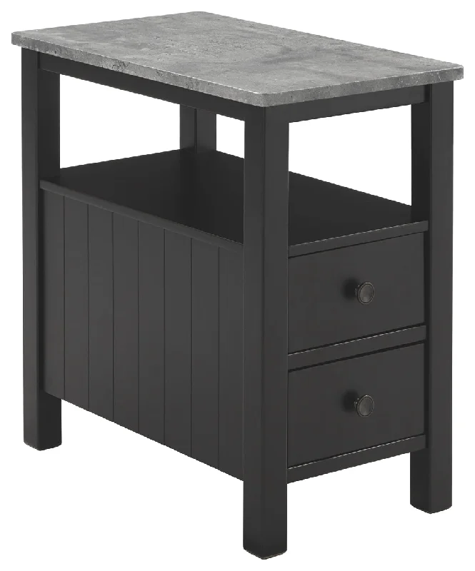 Ezmonei T341-7 BlackGray Chair Side End Table