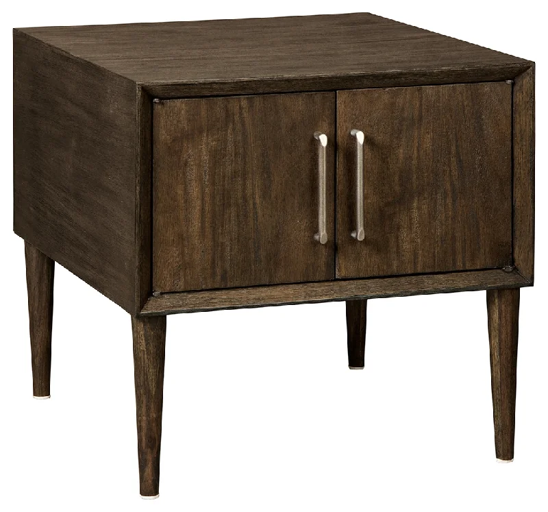 Kisper T802-2 Dark Brown Square End Table