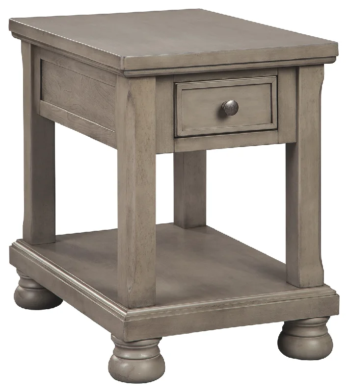 Lettner T733-3 Gray Rectangular End Table