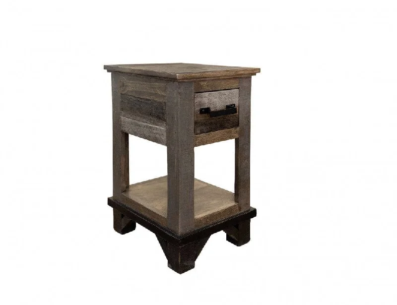 LOFT BROWN CHAIR SIDE TABLE