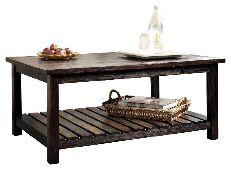 Mestler T580-1 Rustic Brown Rectangular Cocktail Table