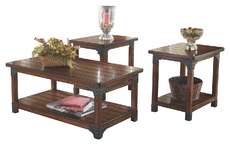 Murphy T352-13 Medium Brown Occasional Table Set 3CN