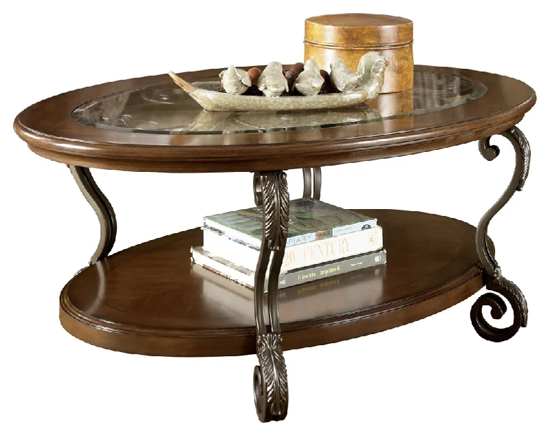 Nestor T517-0 Medium Brown Oval Cocktail Table