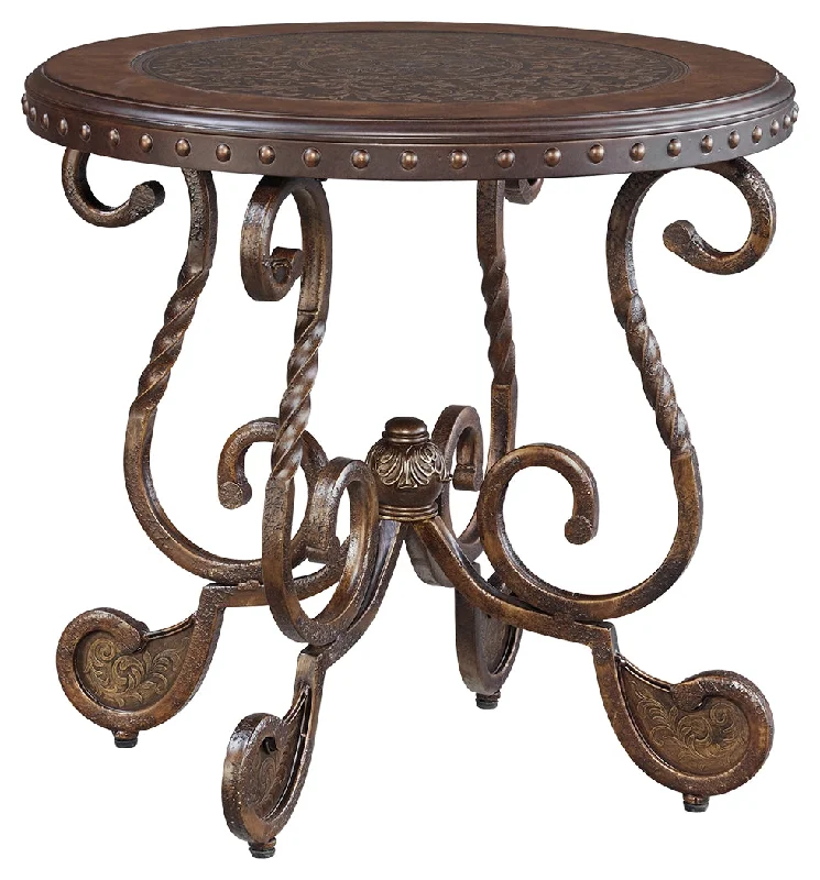 Rafferty T382-6 Dark Brown Round End Table