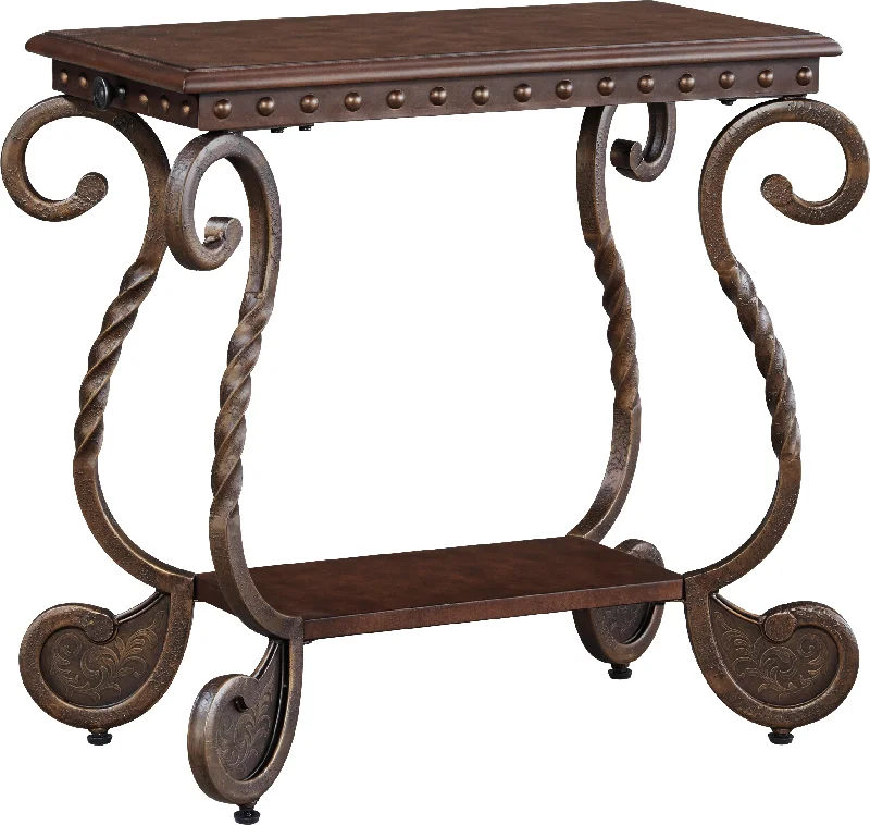 Rafferty T382-7 Dark Brown Chair Side End Table