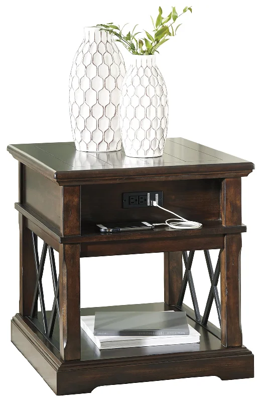 Roddinton T701-3 Dark Brown Rectangular End Table