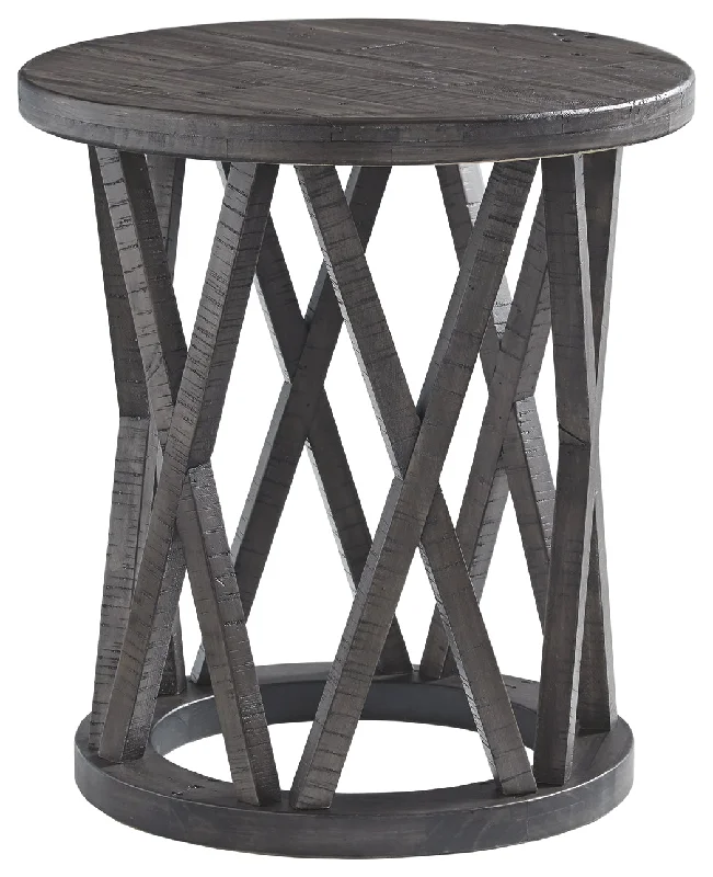 Sharzane T711-6 Grayish Brown Round End Table