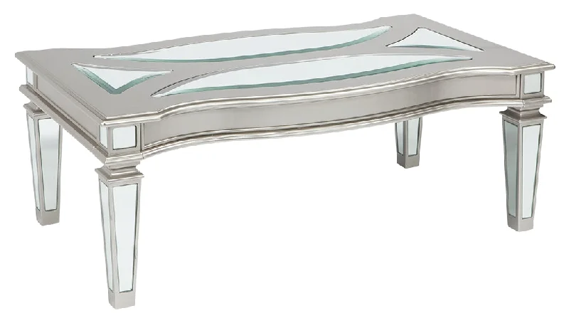 Tessani T099-1 Silver Rectangular Cocktail Table