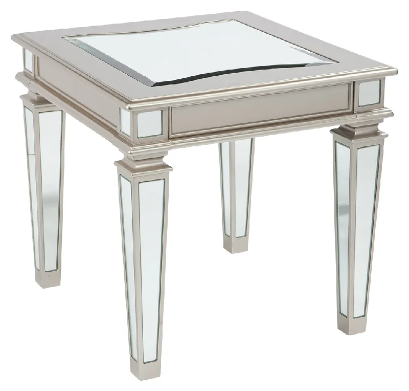 Tessani T099-3 Silver Rectangular End Table