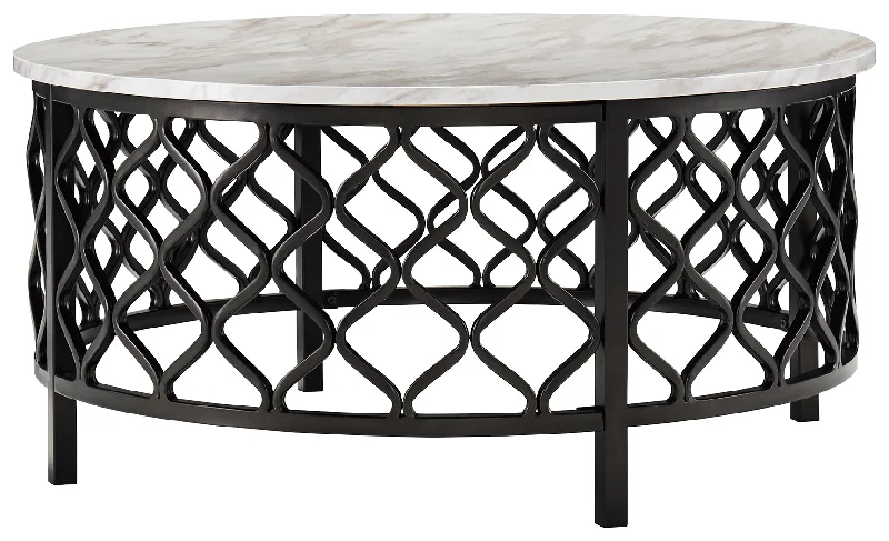 Trinson T691-8 GrayBlack Round Cocktail Table