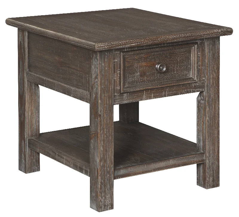 Wyndahl T648-3 Rustic Brown Rectangular End Table