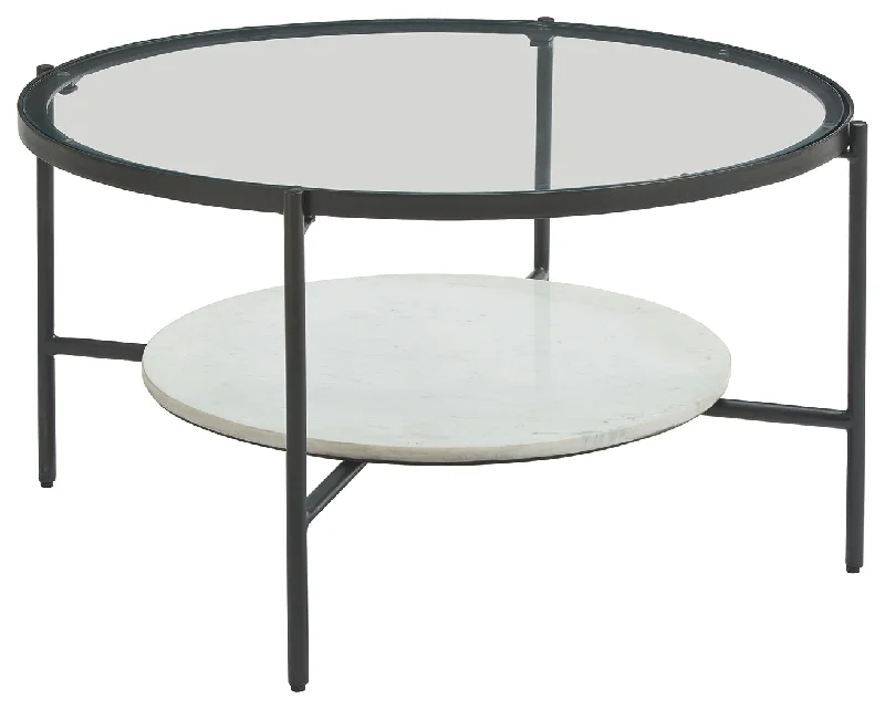 Zalany T245-8 BlackWhite Round Cocktail Table