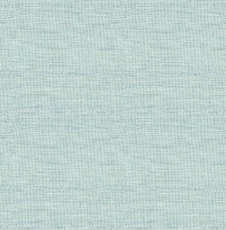 Agave Aqua Faux Grasscloth Wallpaper from the Thoreau Collection