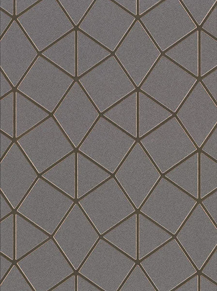 Albion Taupe Geometric Wallpaper