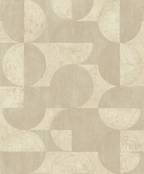 Barcelo Beige Circles Wallpaper