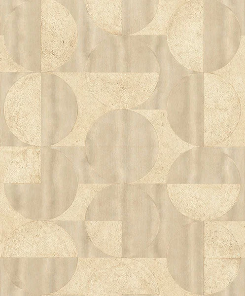 Barcelo Light Brown Circles Wallpaper