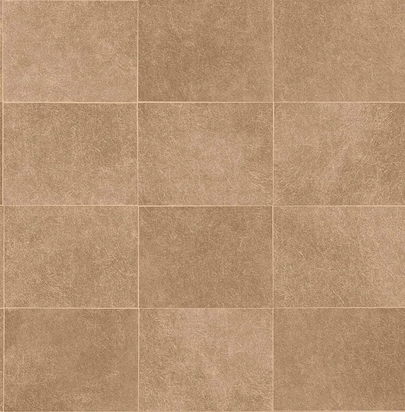 Cecelia Bronze Faux Tile Wallpaper