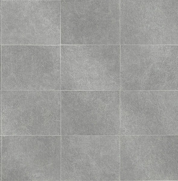 Cecelia Dark Grey Faux Tile Wallpaper