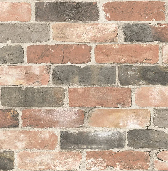 Cody Red Reclaimed Bricks Wallpaper