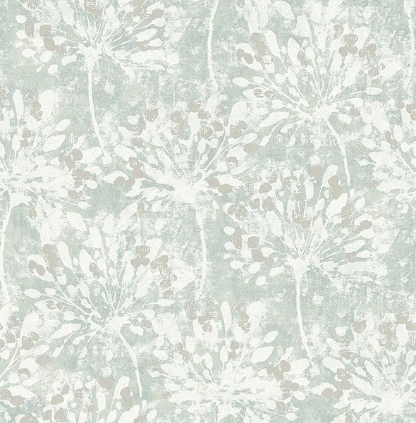 Dori Light Green Painterly Floral Wallpaper