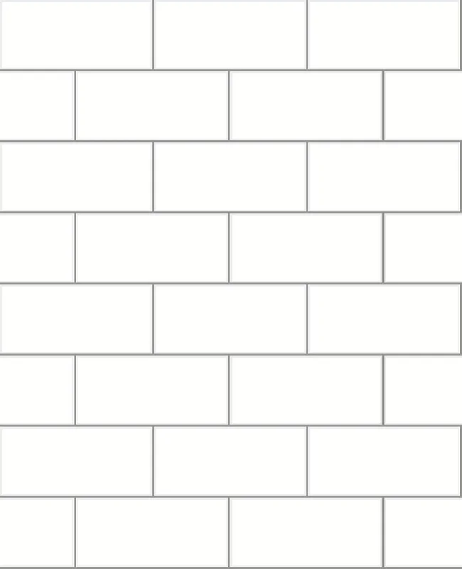 Easton Off-White Subway Tile Wallpaper