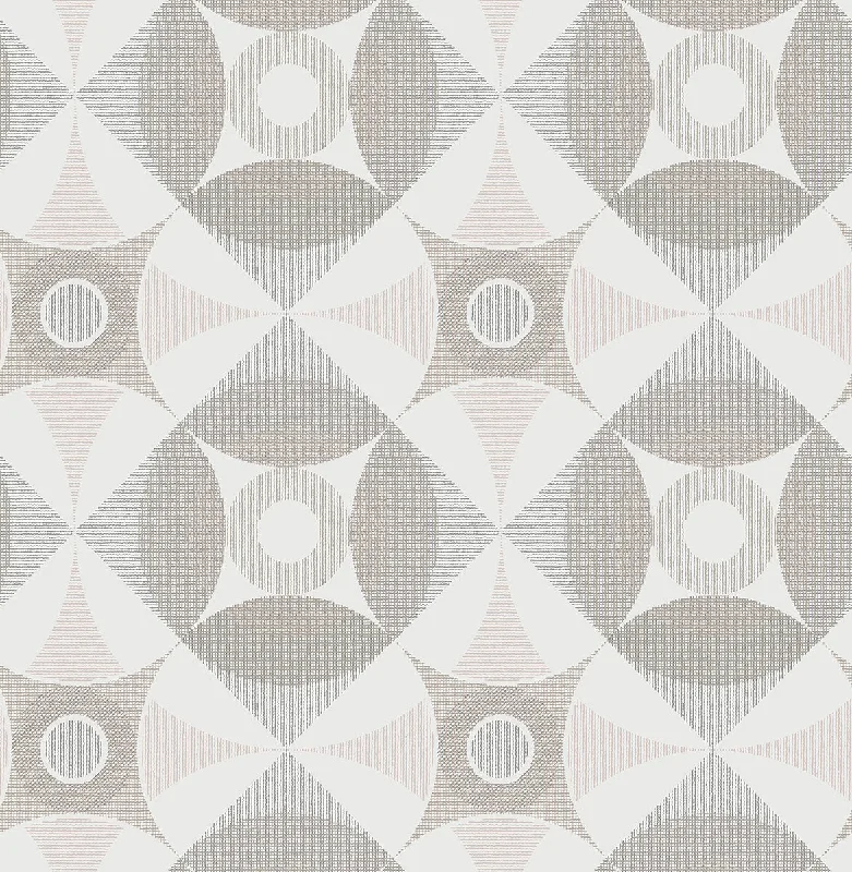 Ellis Light Brown Geometric Wallpaper