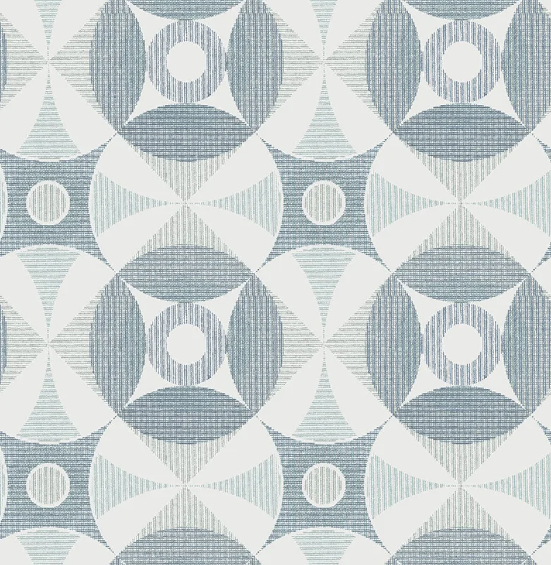 Ellis Teal Geometric Wallpaper