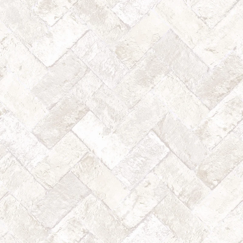 Herringbone Brick Beige Wallpaper from the Just Kitchens Collection