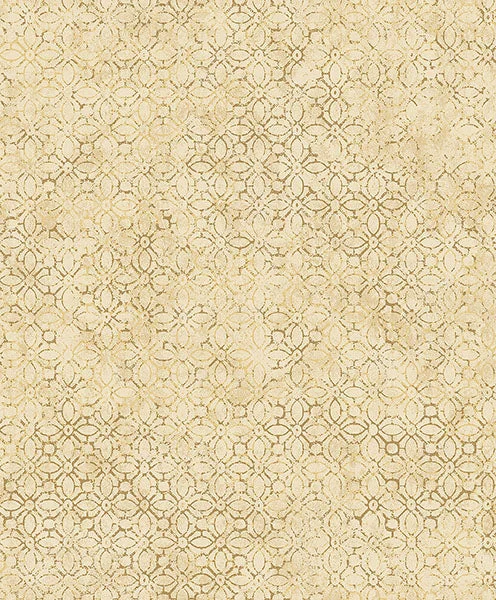 Khauta Gold Floral Geometric Wallpaper from Lumina Collection