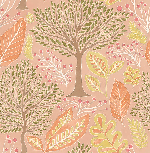 Kiah Blush Forest Wallpaper