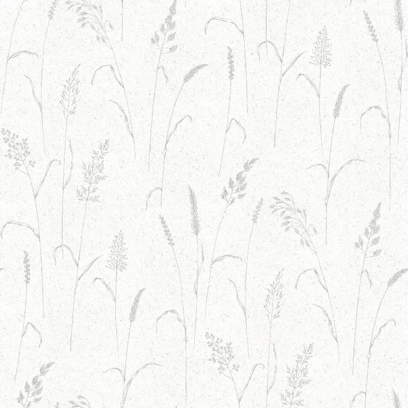 Meadow Grass Grey Wallpaper from the Kitchen Recipes Collection