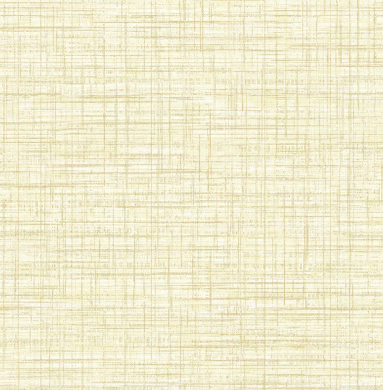 Mendocino Light Yellow Linen Wallpaper