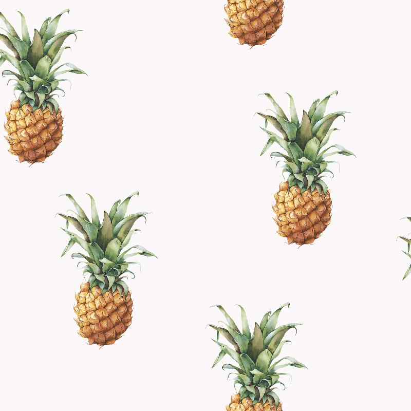 Pineapples Green/Brown Wallpaper from the Just Kitchens Collection