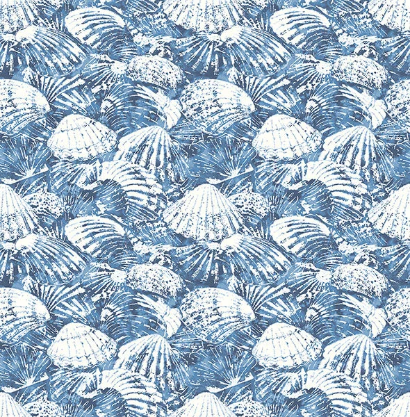 Surfside Blue Shells Wallpaper