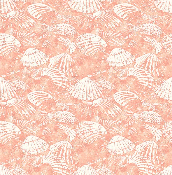 Surfside Coral Shells Wallpaper