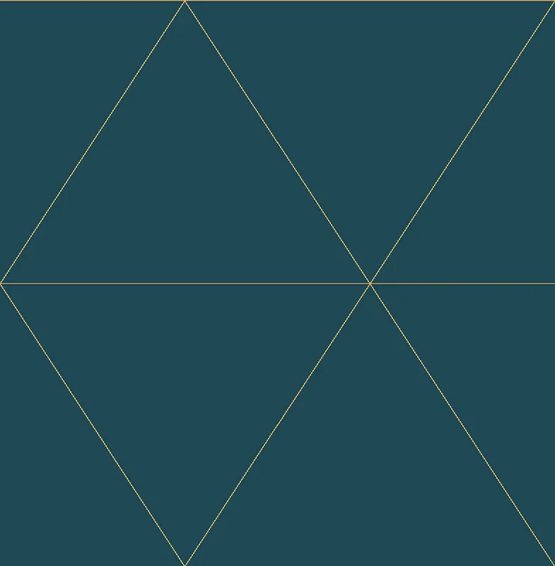 Twilight Teal Modern Geometric Wallpaper