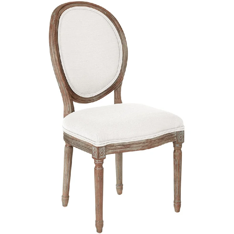 AveSix - Lillian Collection Traditional Fabric Chair - Linen