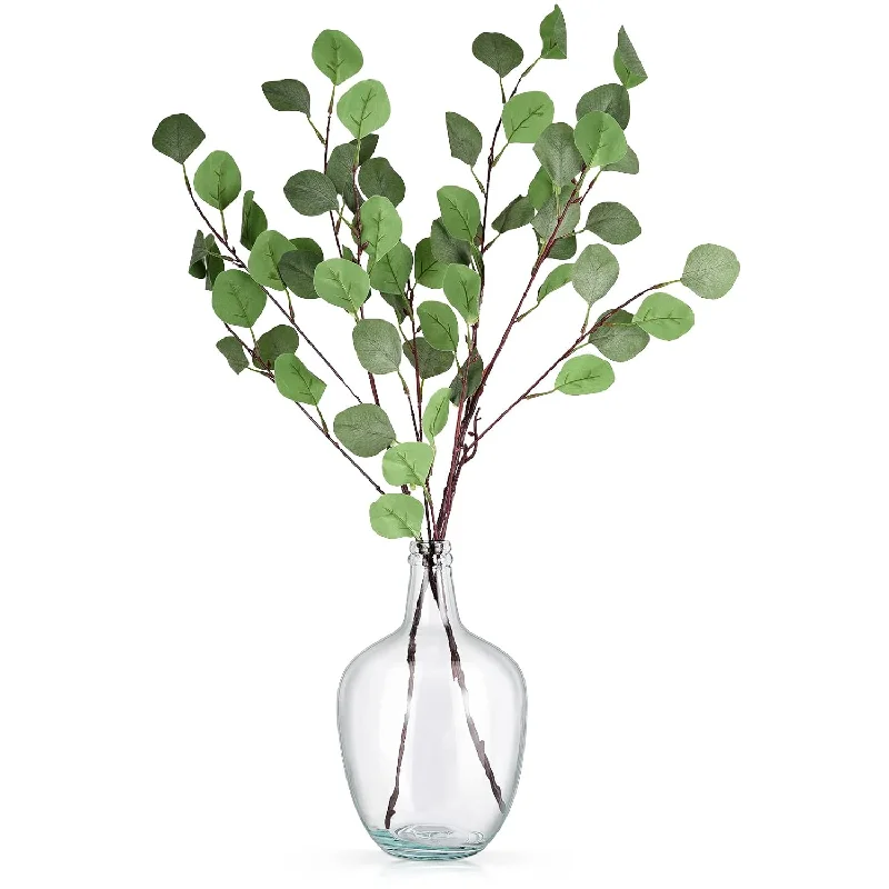 Clear Glass Vase Tall Farmhouse Vase For Branches Glass Vases For Centerpieces