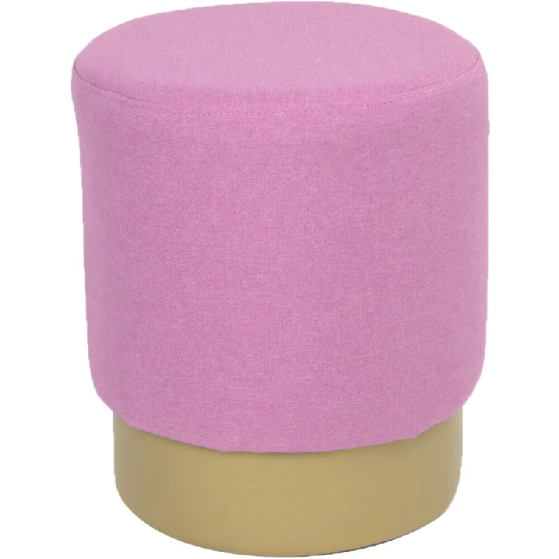 Critter Sitters Pink Vanity Stool with Gold Base