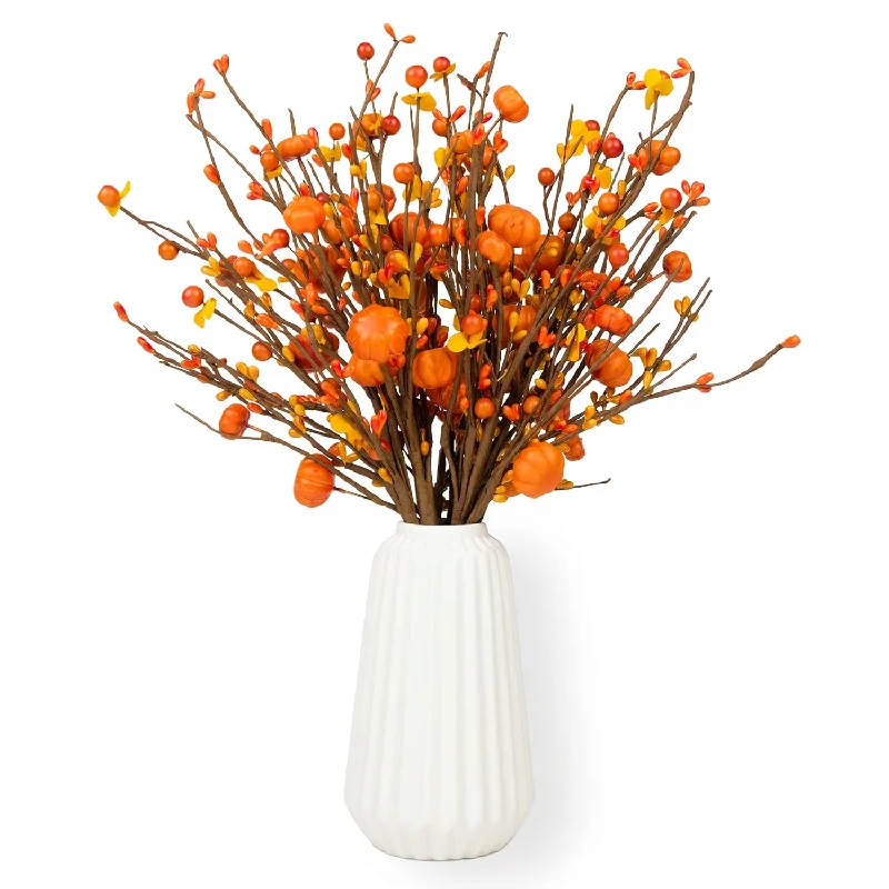 Fall Stems For Vases 6 Pack, 16.5" Artificial Berry Stems For Autumn Farmhouse