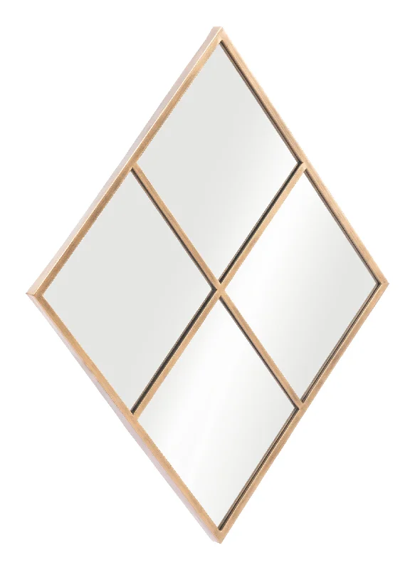 41" Gold Diamond Steel Framed Accent Mirror