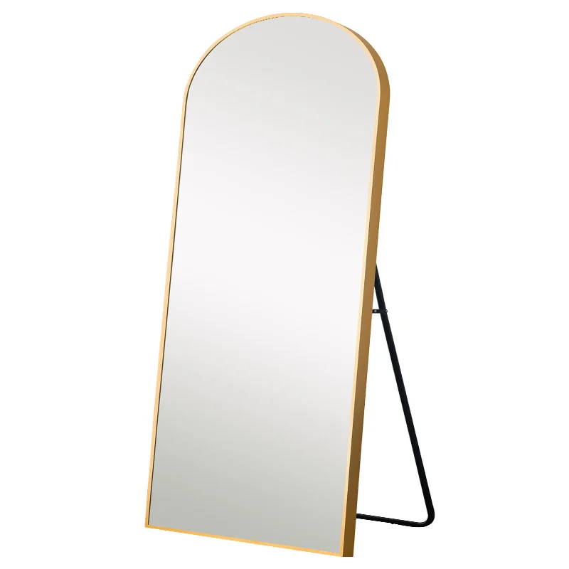 71" Gold Arch Aluminum and Wood Framed Standing