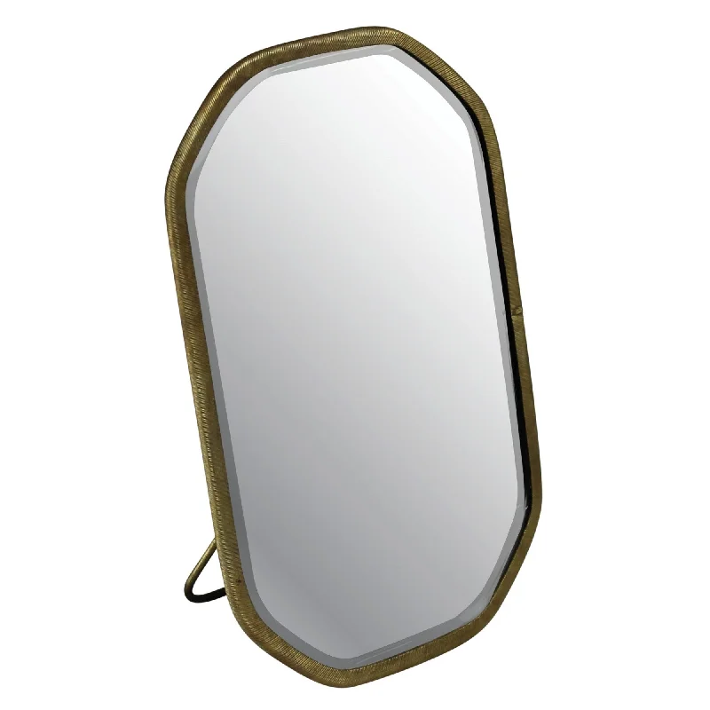 Gold Metal Octagonal Vanity Mirror