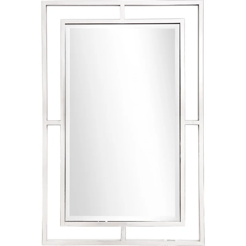 42" Silver Metal Framed Accent Mirror