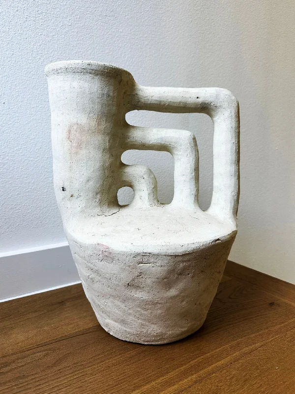 Moroccan Unglazed 3 Handle Vase