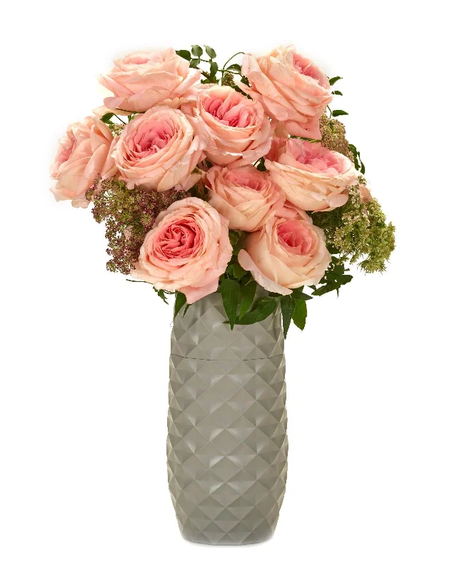 The Amaranth Vase in Cool Grey - 10"